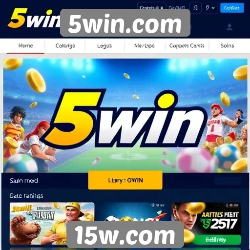 Variedade de jogos disponíveis em 5win.com